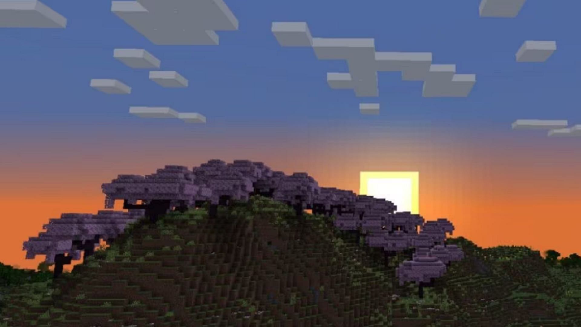 Cherry blossoms are finally moving beyond the modding space and into vanilla Minecraft (Image via Mojang)