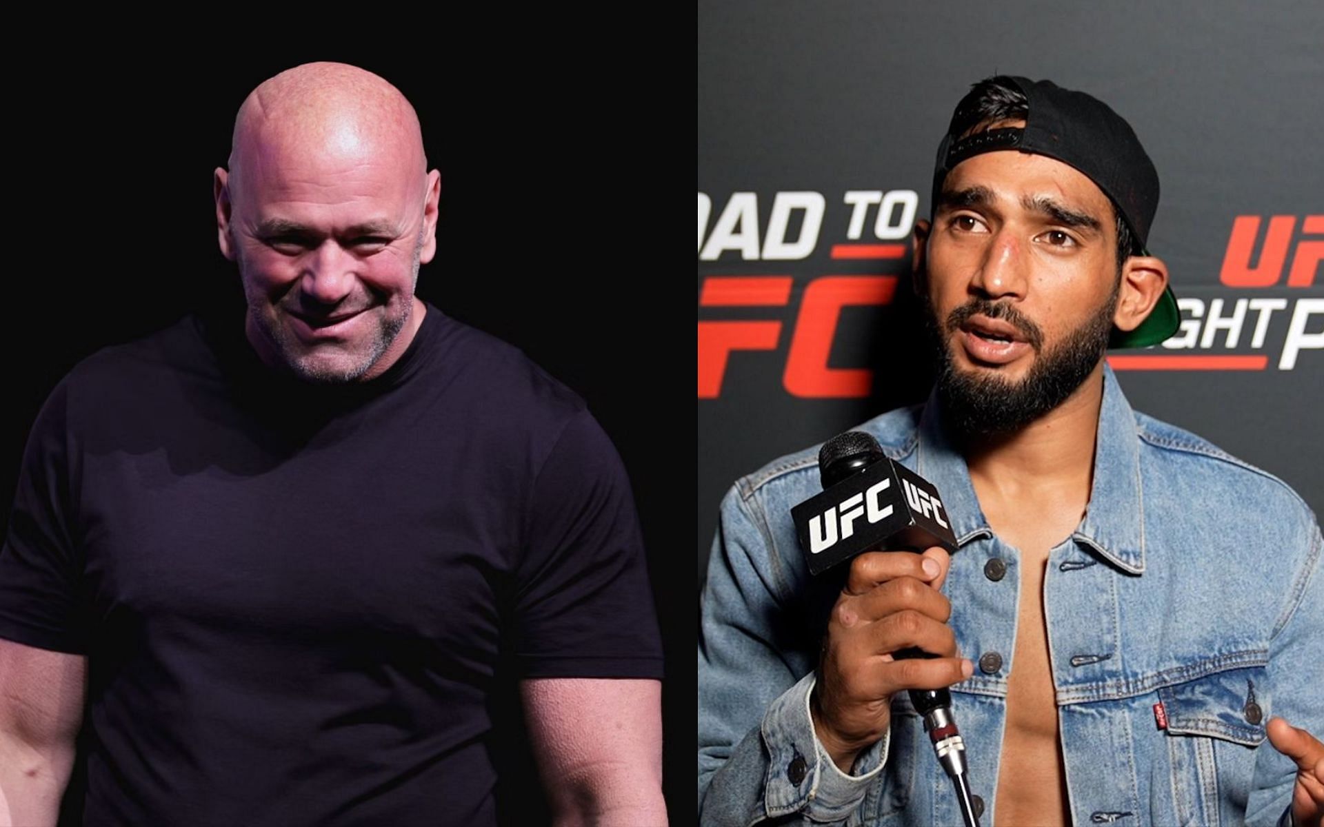 Dana White (Left) and Indian MMA fighter Anshul Jubli (Right) [Images via: ufc.com]