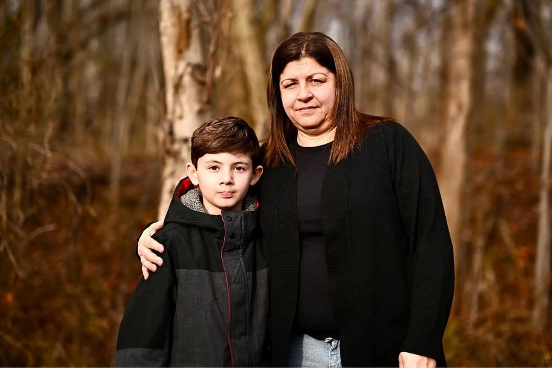 11-year-old Ryan Gill with his mother Veronica