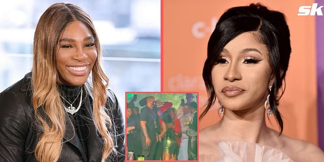 Watch: Cardi B greets Serena Williams with a warm hug following the rapper's pre- Super Bowl performance