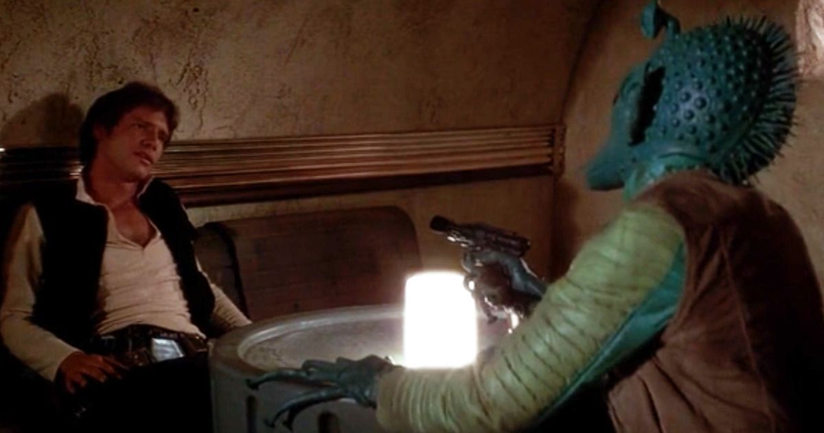 Han shoots Greedo in the Mos Eisley Cantina (Image via Lucasfilm)