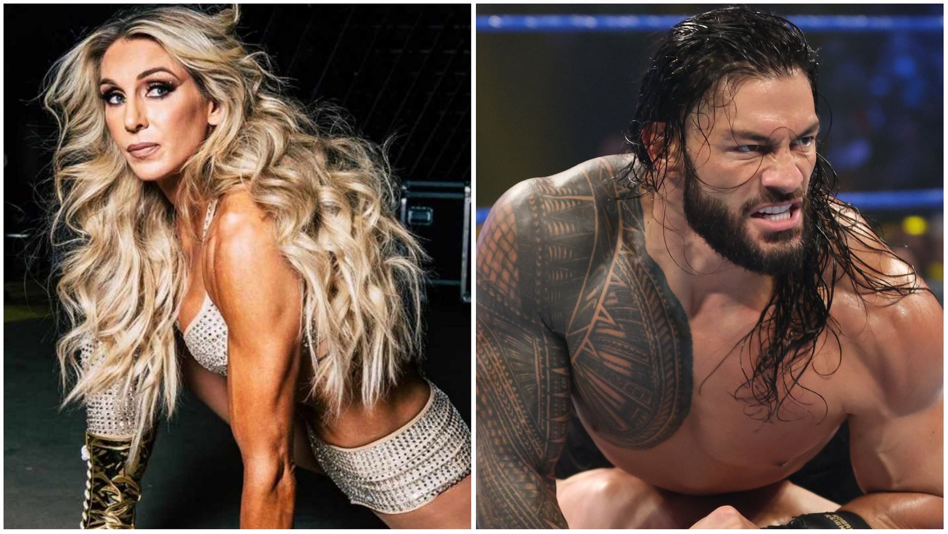 WWE Superstars Charlotte Flair and Roman Reigns