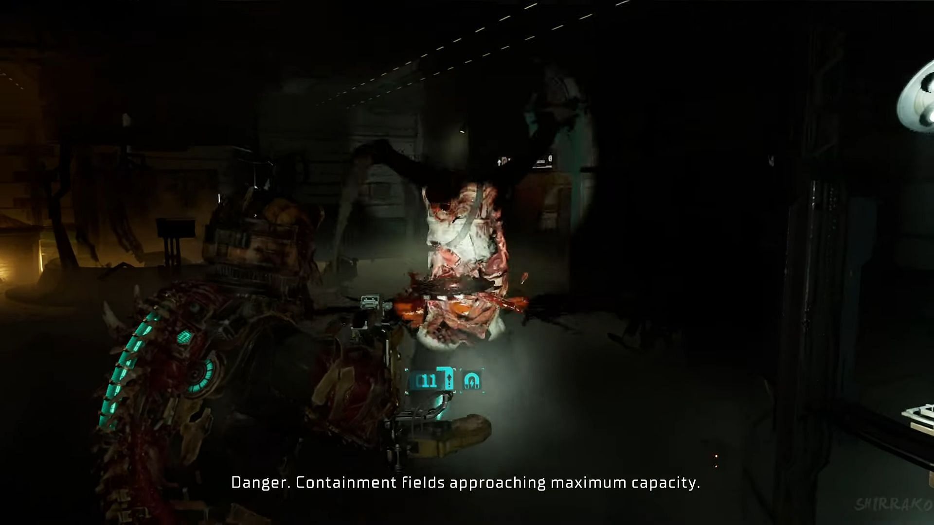 The Ripper in action in the Dead Space remake (Image via YouTube/Shirrako)