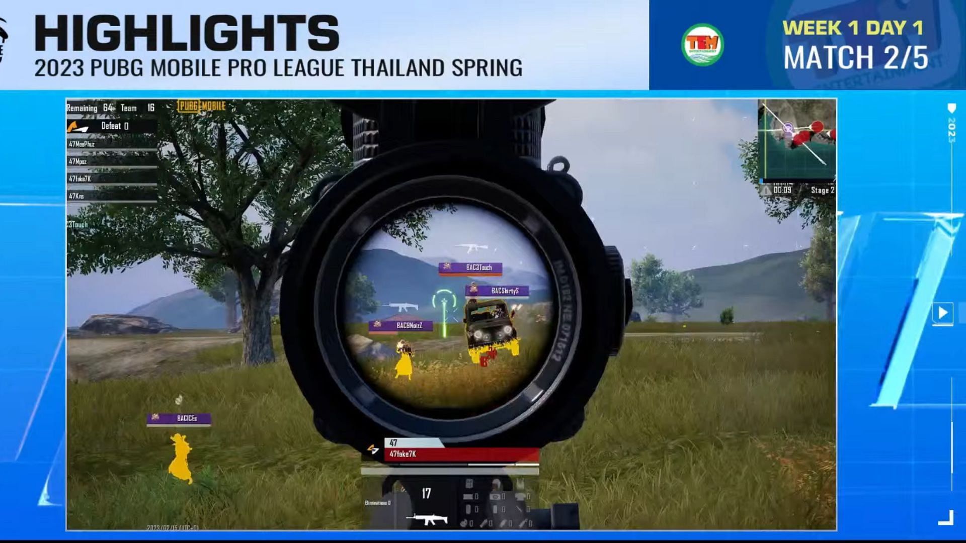 PMPL Thailand 2023 Spring Day 1 boasted five matches (Image via PUBG Mobile)