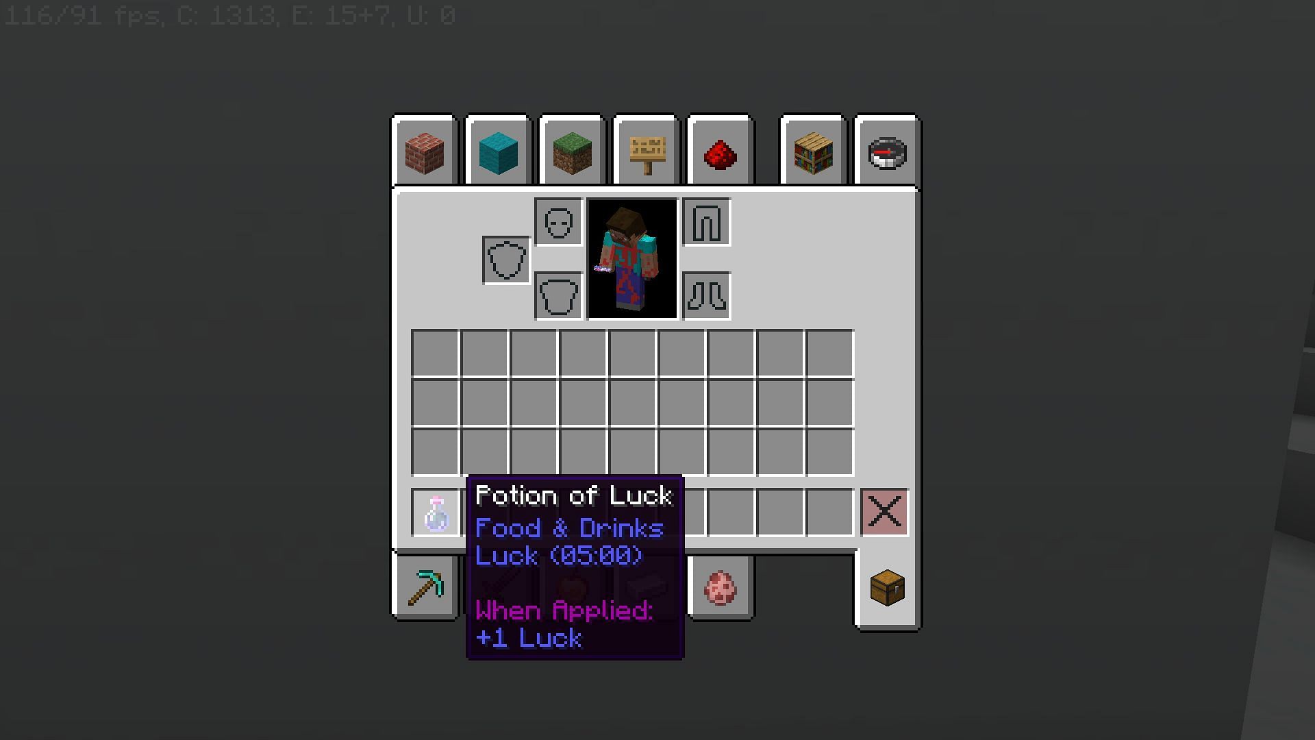 Luck Potion increases the chance of getting good loot (Image via Mojang)
