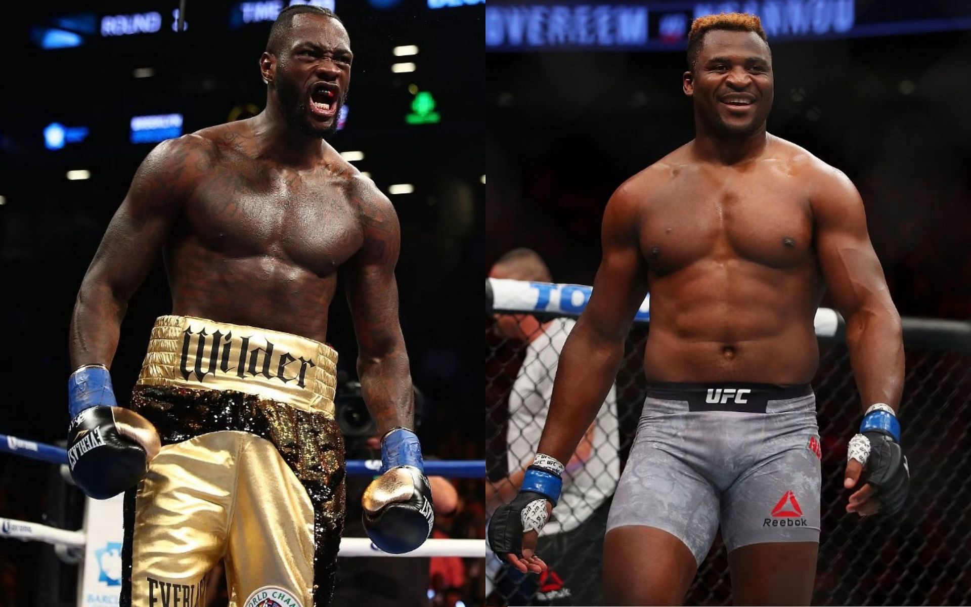 Francis Ngannou Deontay Wilder claims to be in