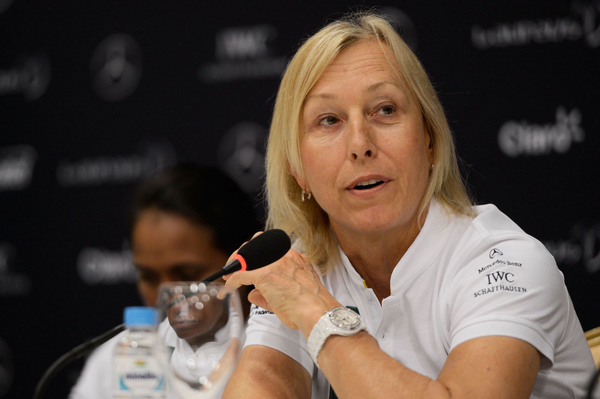 Martina Navratilova at Women In Sport Press Conference in 2013