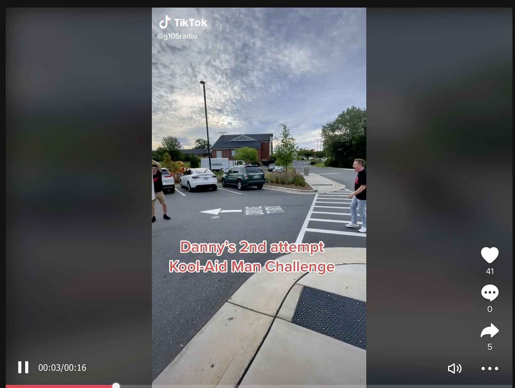 Police issue warnings as social media users damage fences and more in the neighborhood to participate in the Kool-Aid Man challenge. (Image via TikTok)