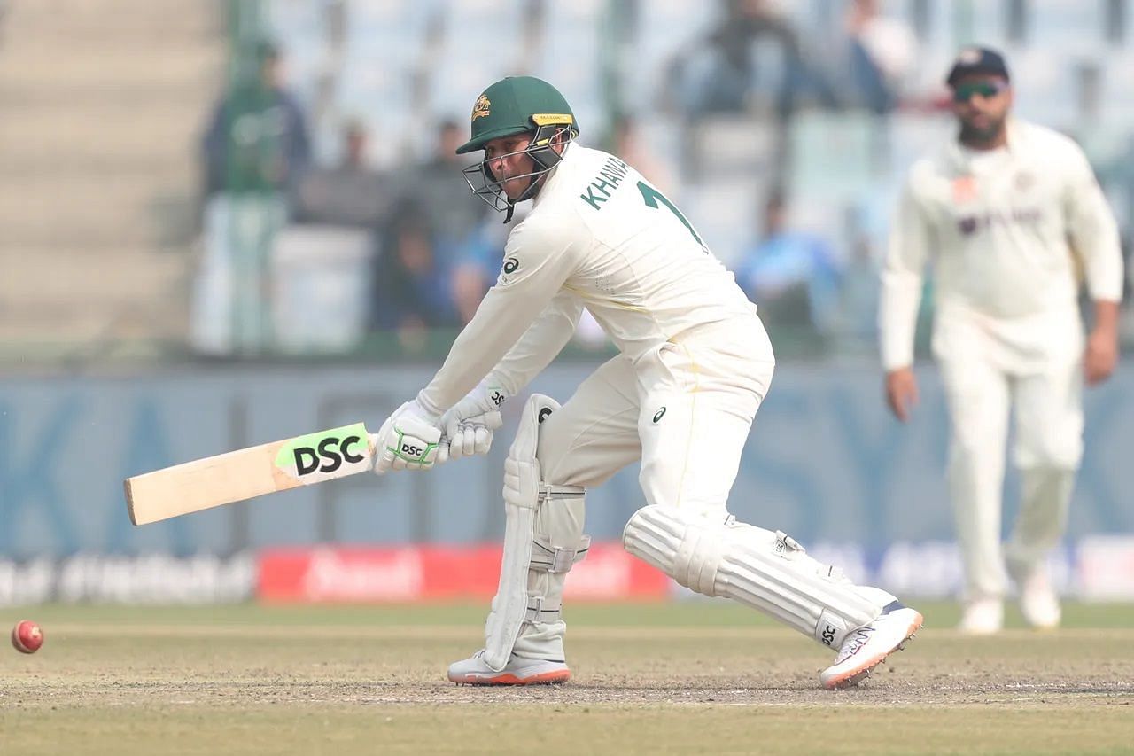 Usman Khawaja was dismissed while playing the reverse sweep. [P/C: BCCI]