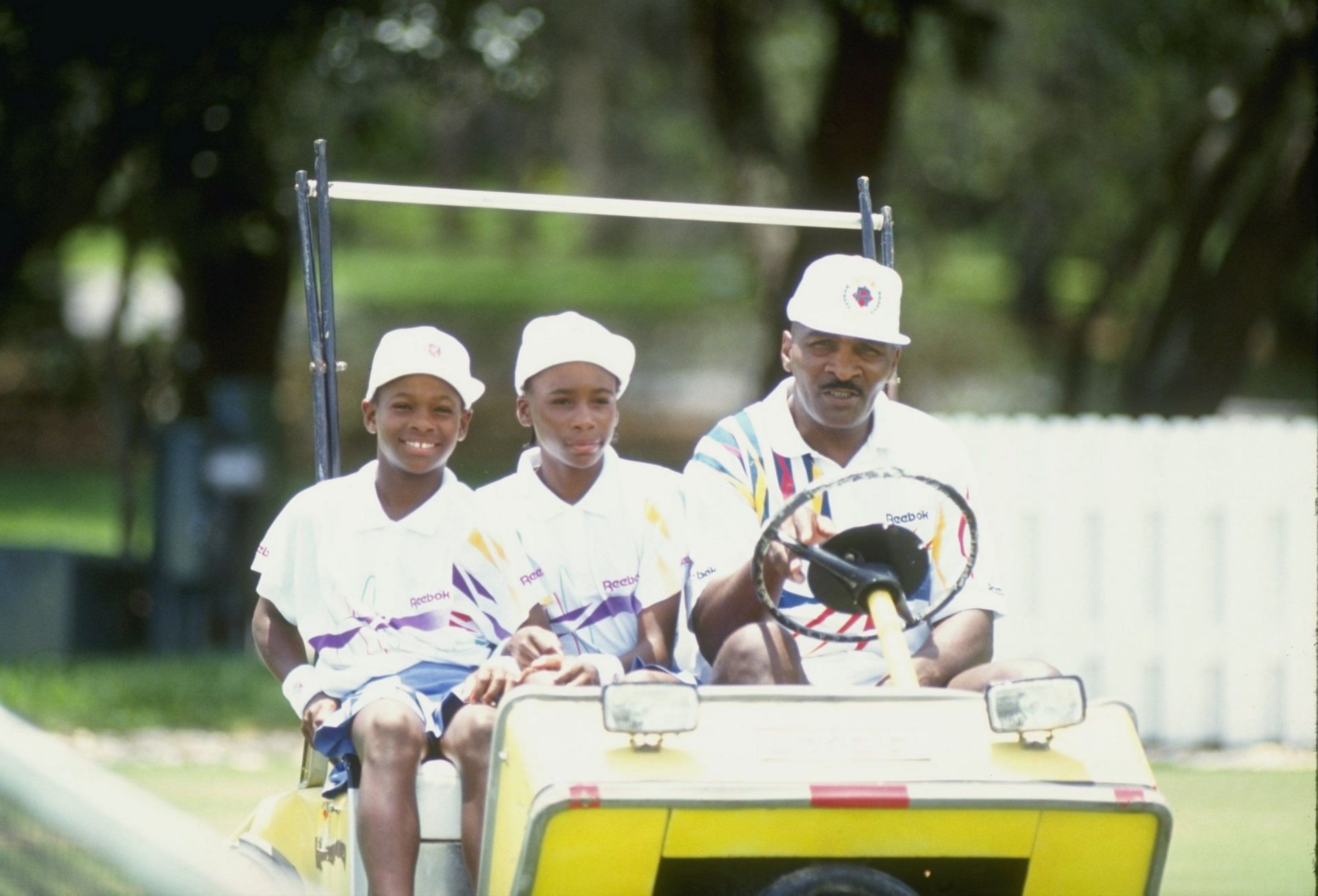 Serena Williams, Venus Williams and their father Richard Williams.