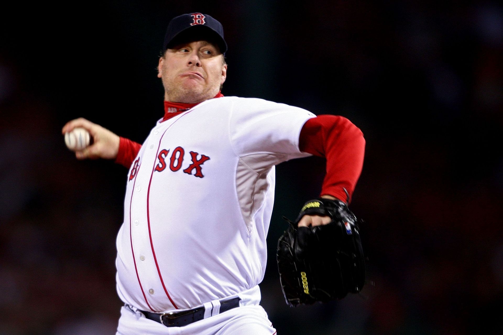 Starting pitcher Curt Schilling of the Boston Red Sox (Photo by Elsa/Getty Images)