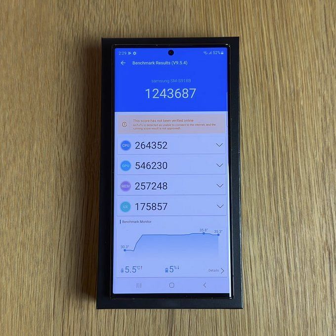 galaxy s22 ultra antutu score