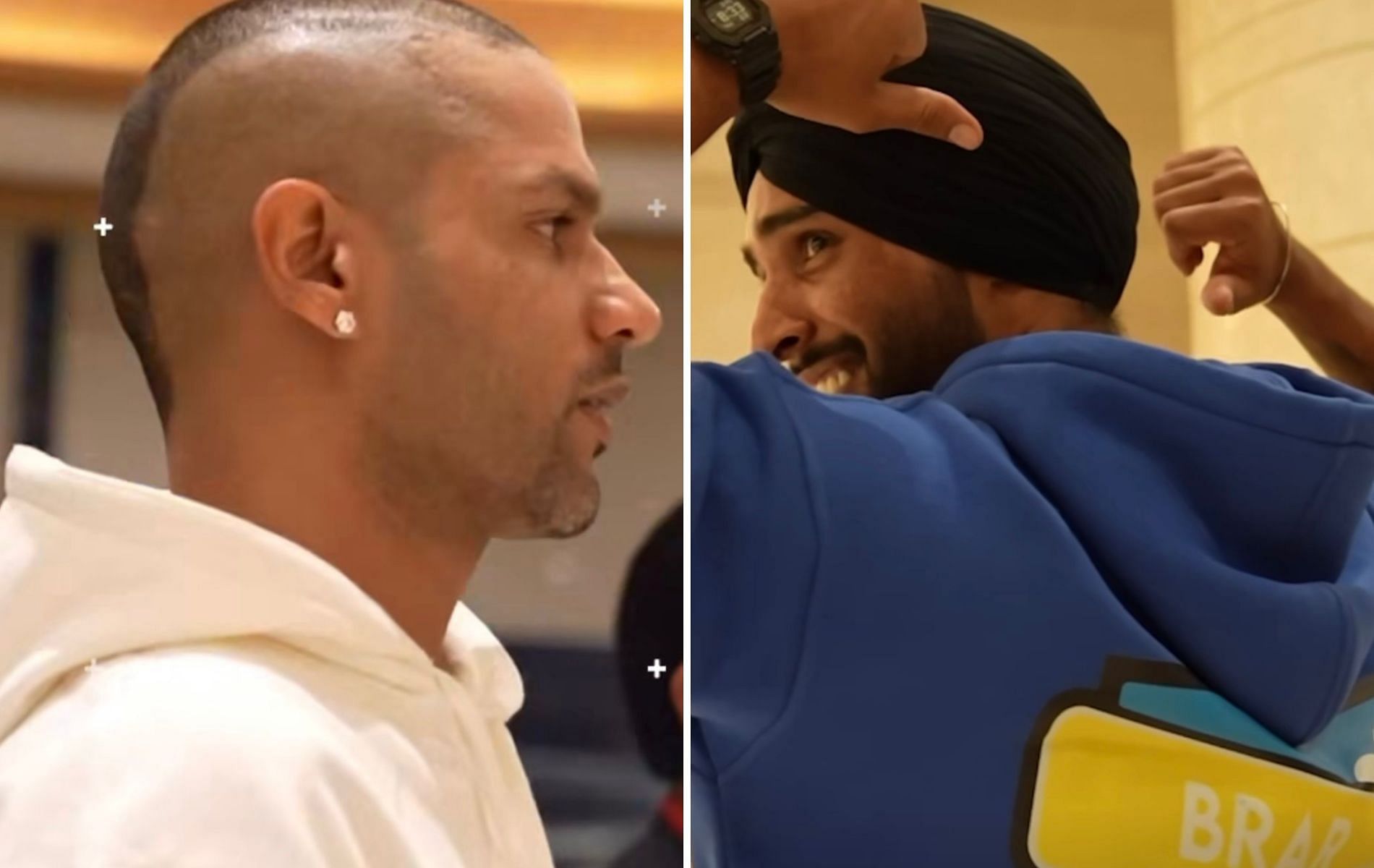 Shikhar Dhawan (L) and Harpreet Brar (R). (Pics: Instagram)