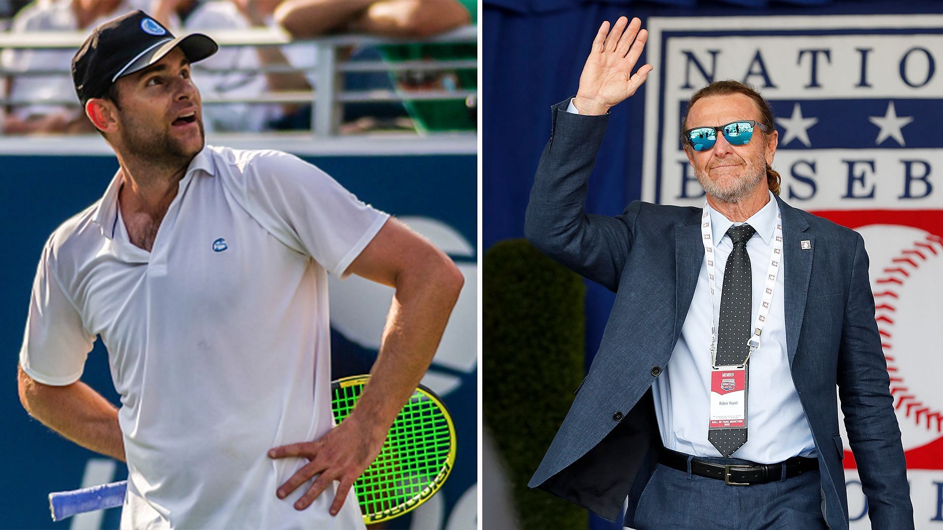 Andy Roddick (L) and Robin Yount (R).