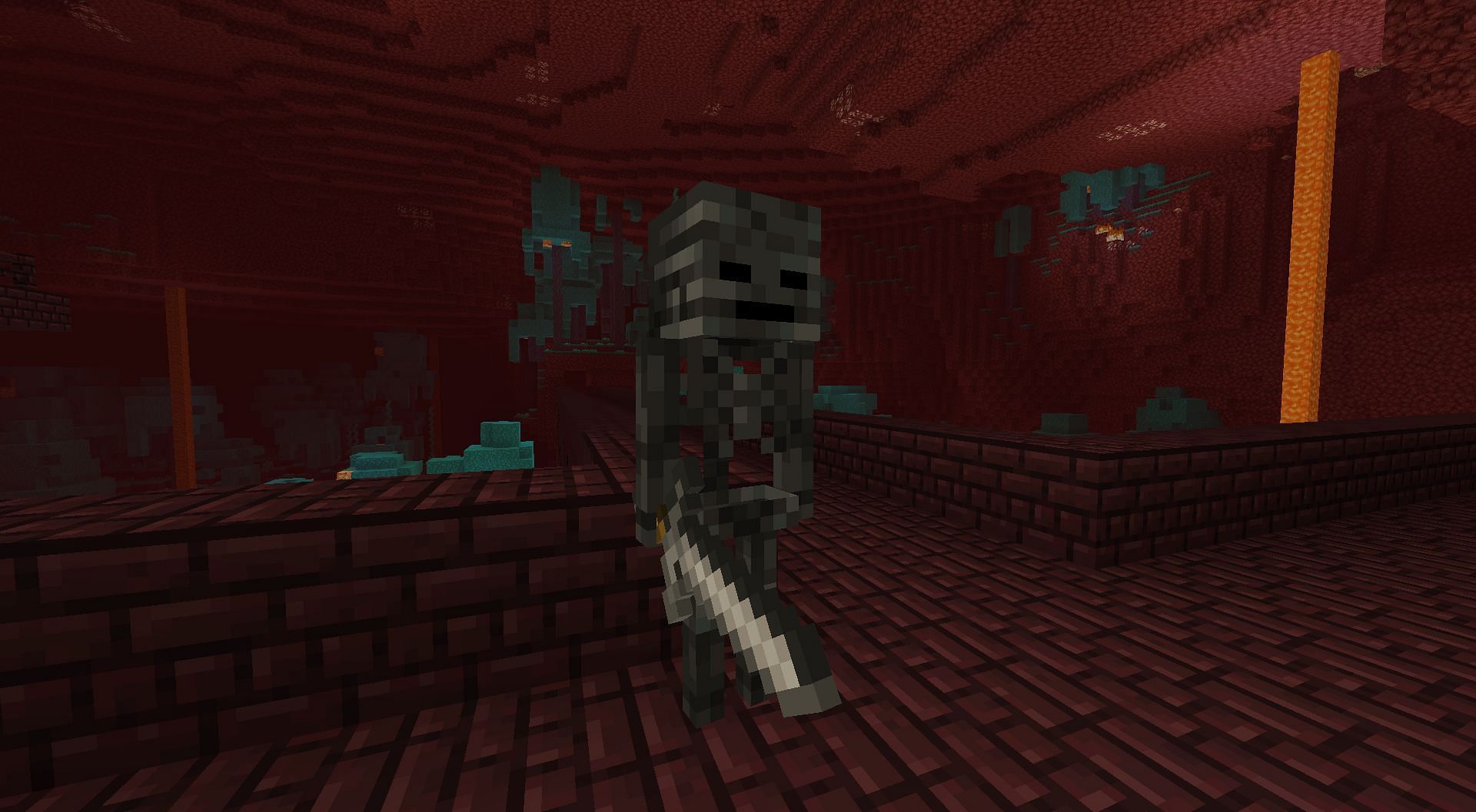 Wither Skeletons can drop rare wither skulls upon death in Minecraft (Image via Mojang)