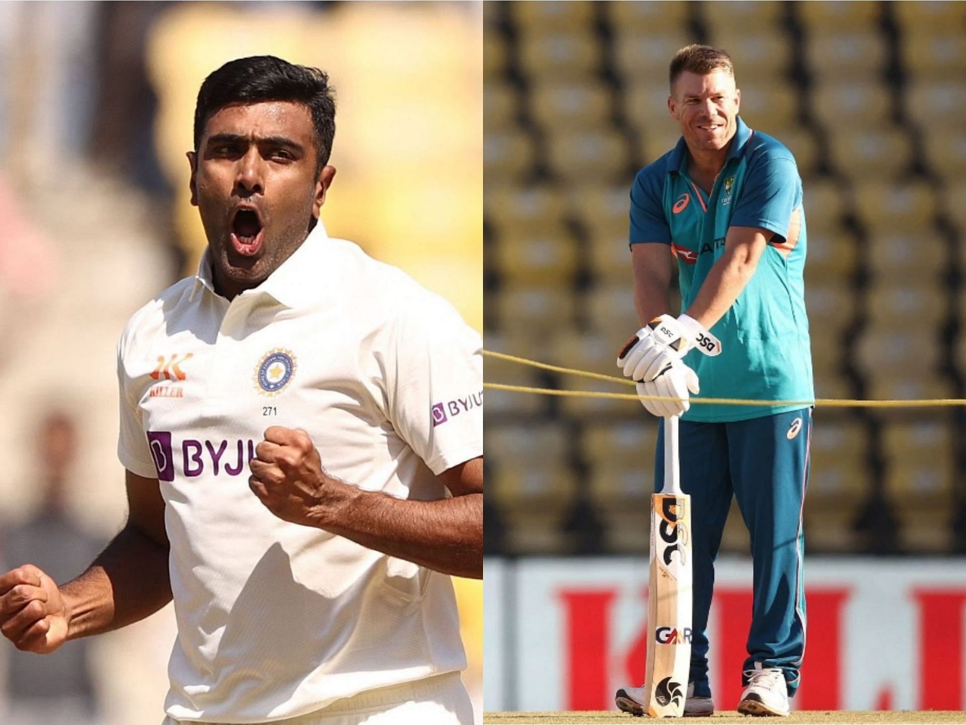 Ravichandran Ashwin has been an arch nemesis for David Warner (R) over the years [Pic Credit: Getty Images]