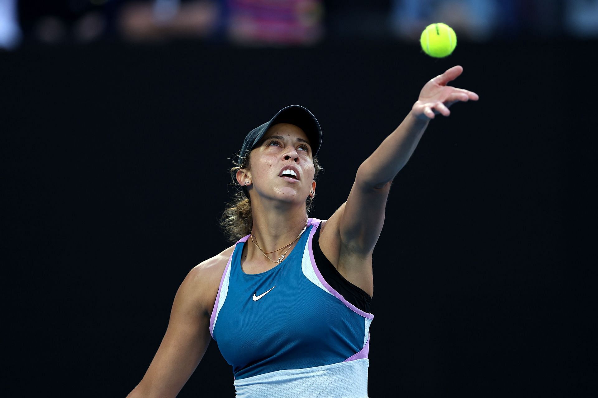 Keys serves at the 2023 Australian Open