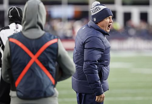 Bill Belichick at Cincinnati Bengals v New England Patriots