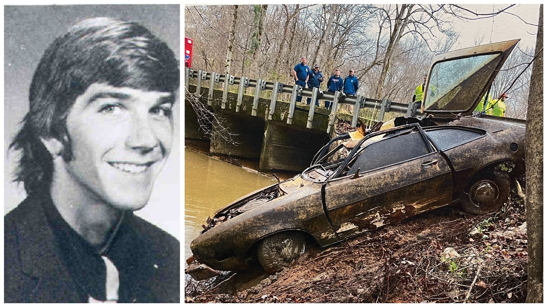 Remains of Kyle Clinkscales were discovered almost 50 years after he disappeared, (Images via @SteveGWSB/Twitter)