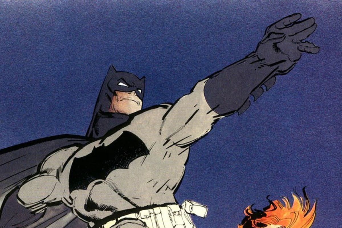 The iconic and memorable suit from Frank Miller&#039;s 1986 comic book The Dark Knight Returns (Image via DC Comics)