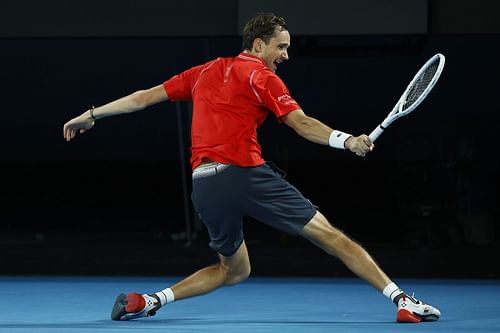 Daniil Medvedev in action