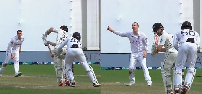 [WATCH] Harry Brook dismisses Kane Williamson to claim his maiden Test scalp