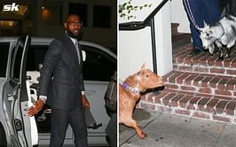 LeBron James' dinner party pictures see LA Lakers legend bring 2 live GOATS, leave NBA fans in splits: "Bron flexing on his broke haters"