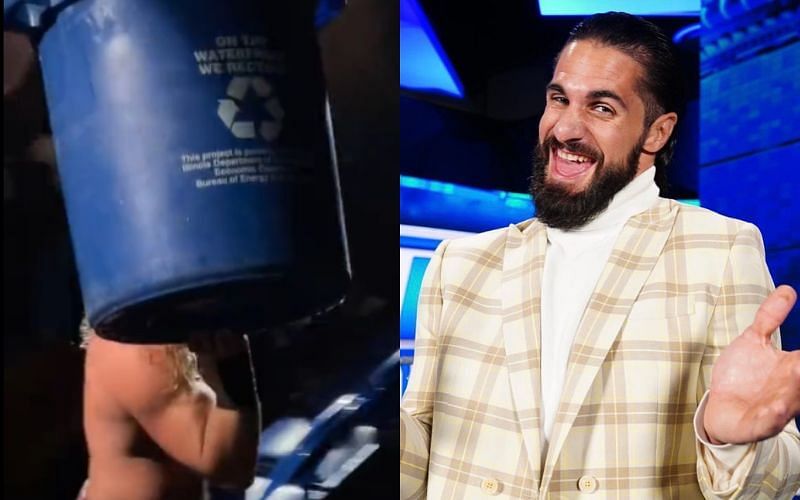 Seth Rollins ocne again used trash can as a weapon against top WWE Superstar