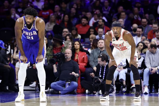 Fans send in hilarious reactions to Joel Embiid getting blocked by Cody Zeller: "During black history month?"
