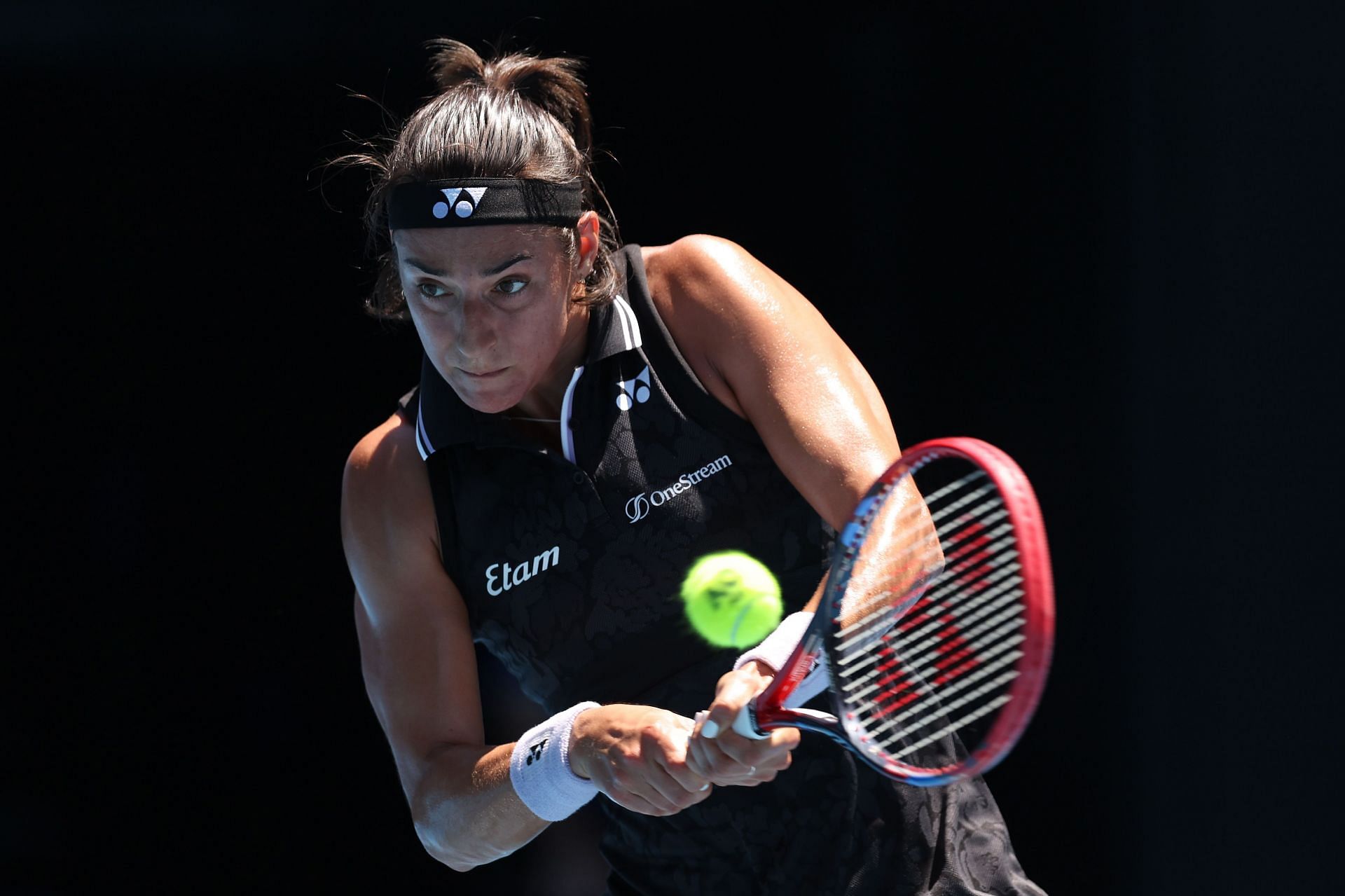 Caroline Garcia in action during Australian open 2023