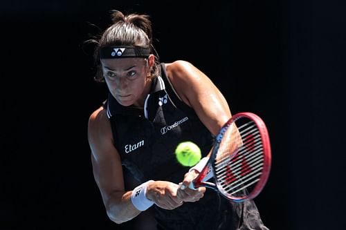 Caroline Garcia in action during Australian open 2023