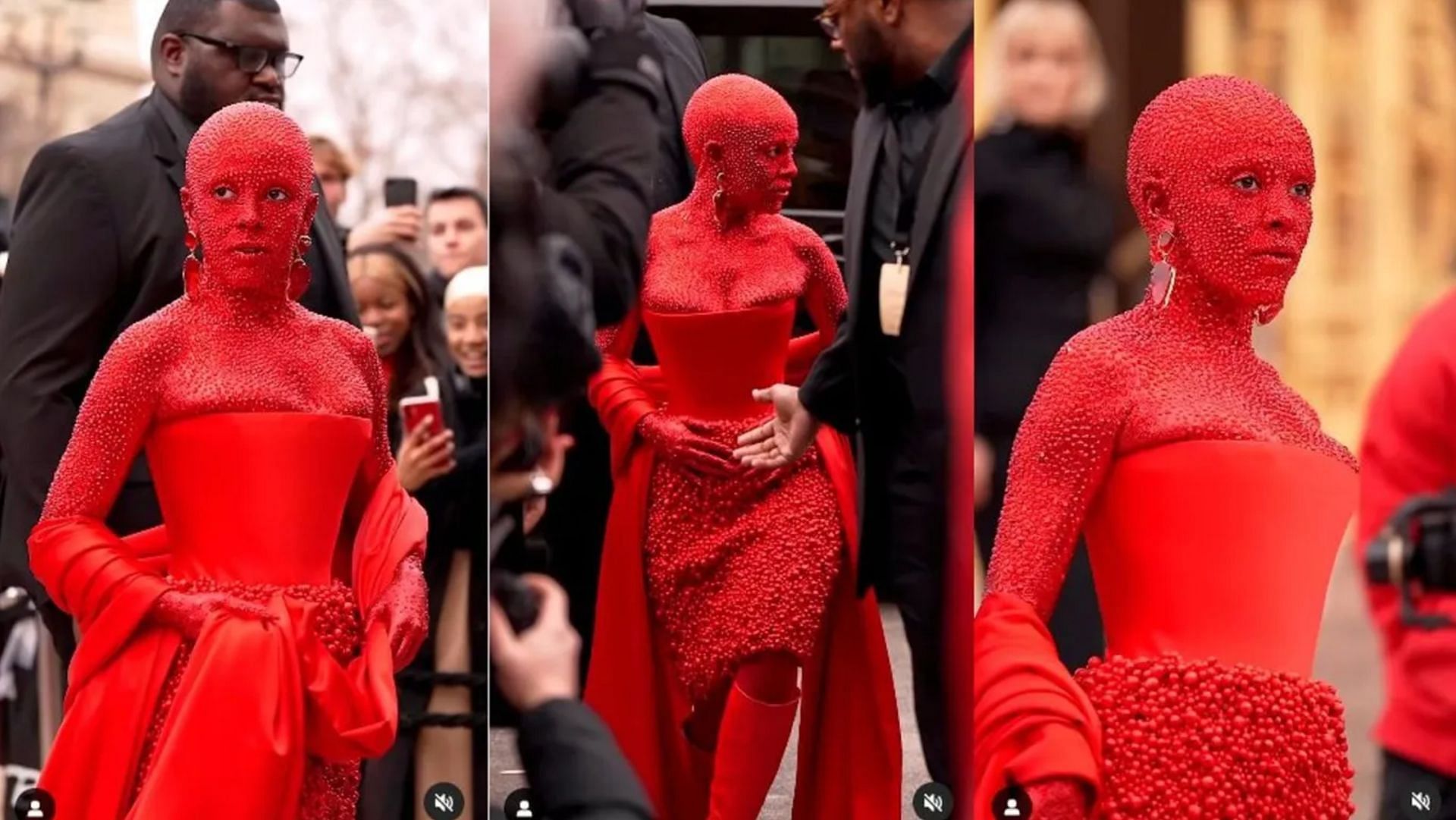 Doja cat red dress has triggered trypophobia in many people (Image via Lifestyle Asia Hong Kong)