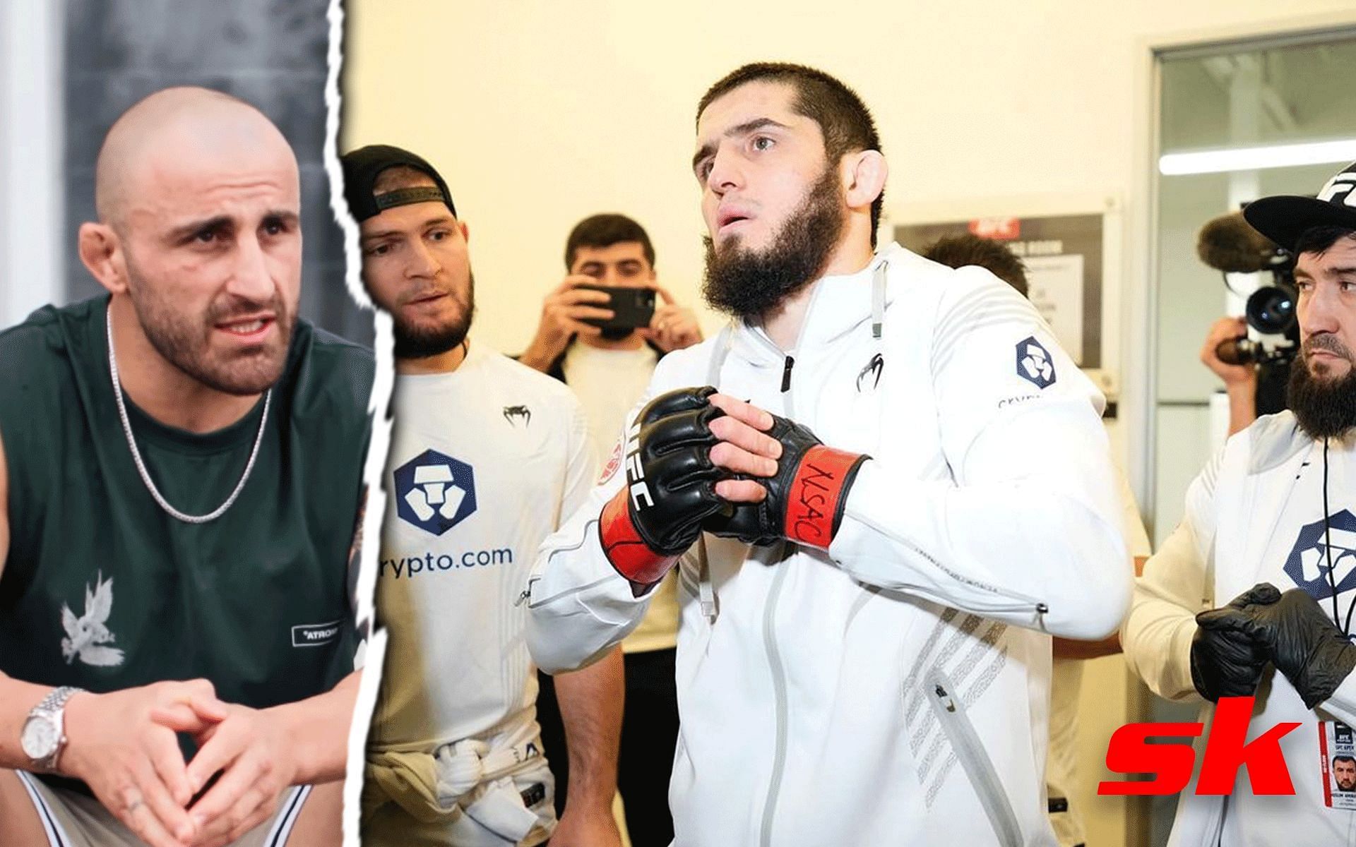 Alexander Volkanovski (left) and Islam Makhachev (right). [Images courtesy: left image from YouTube mainevent and right image from Instagram @islam_makhachev]