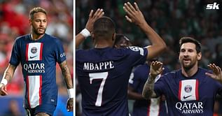 "Sir your place is on the bench" - Neymar told by journalist he can't play alongside Lionel Messi and Kylian Mbappe after duo shines in latest PSG win