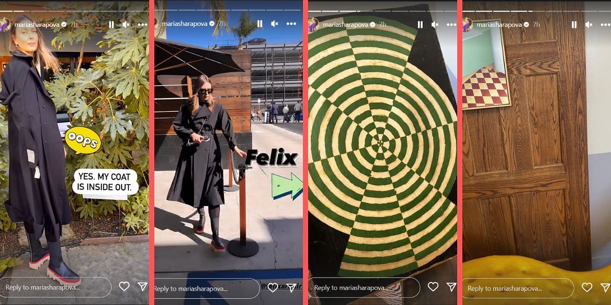 Maria Sharapova&#039;s Instagram stories