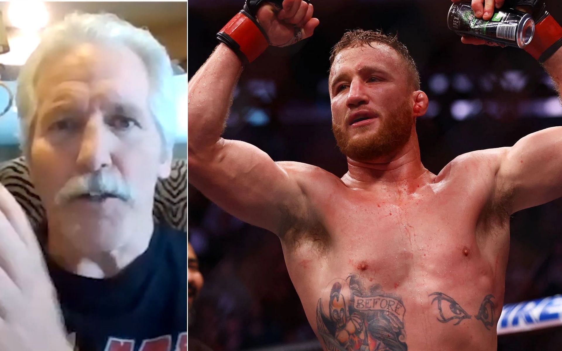 Dan Severn (Left), and Justin Gaethje (Right) [Photo credit Sportskeeda MMA Originals - YouTube]