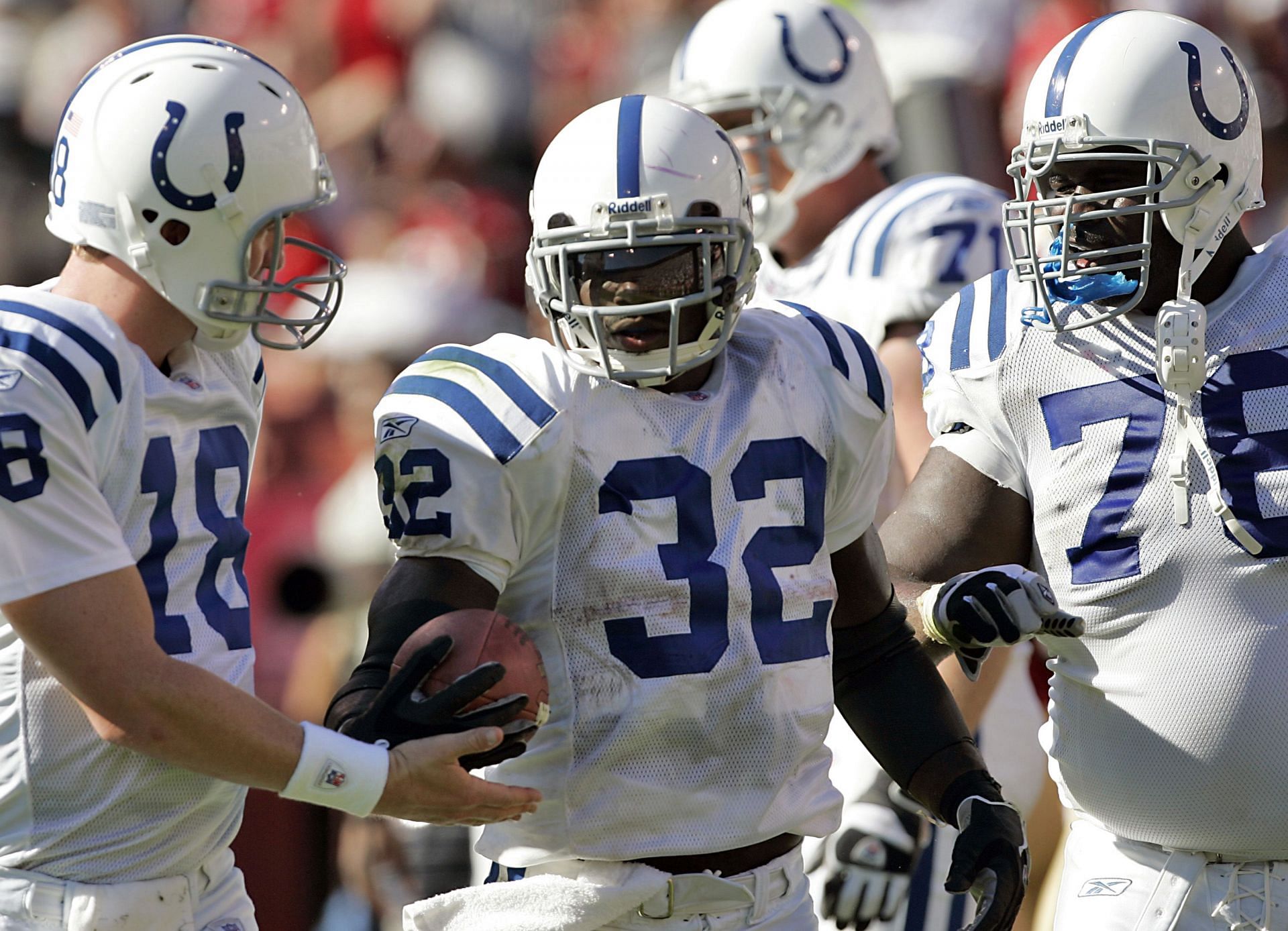 The Indianapolis Colts&#039; Peyton Manning and Edgerrin James