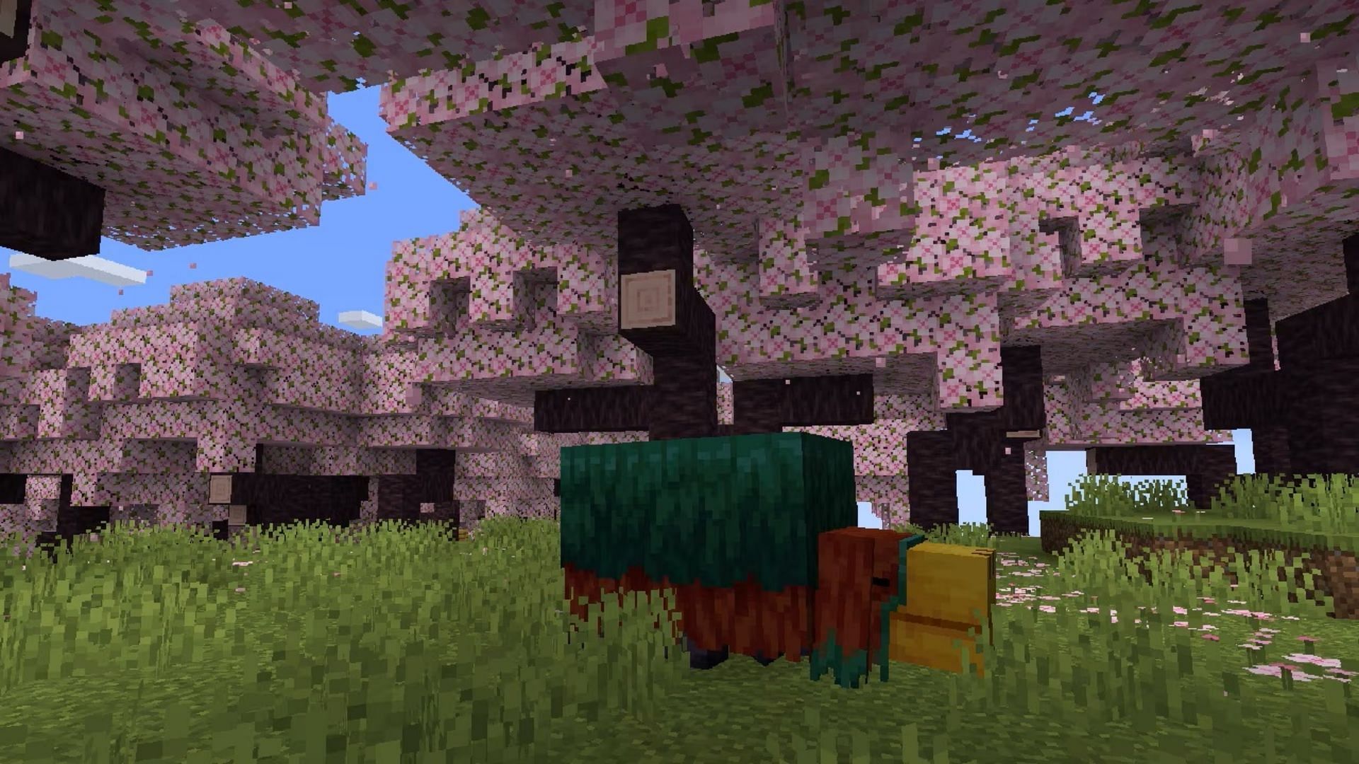 Cherry Blossom biome in Minecraft 1.20 update (Image via Mojang)