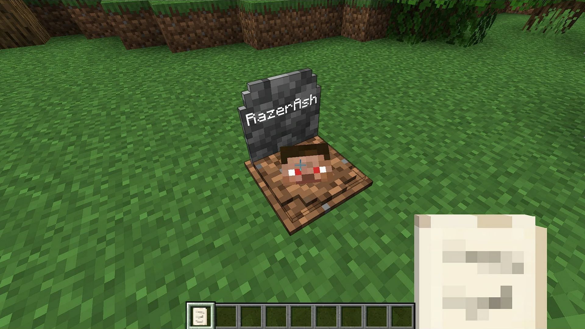 Gravestone mod also protects items dropped by Minecraft players upon death (Image via Mojang)