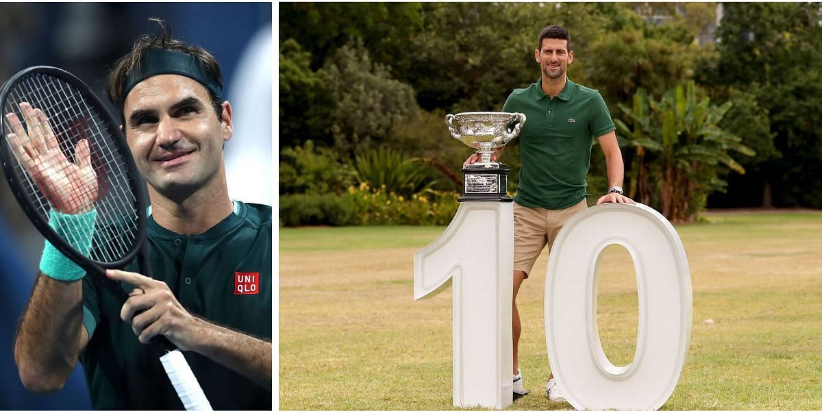 Novak Djokovic with 10th Australian Open and Roger Federer