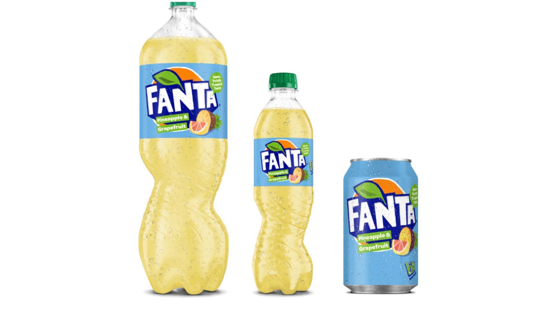 The rebranded packaging of Lilt Soda as Fanta Pineapple & Grapefruit (Image via Coca-Cola)