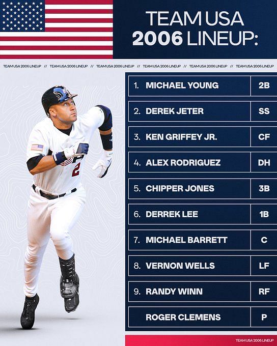MLB fans react to Team USA's dream lineup for the 2006 World Baseball  Classic: Idk how we didn't win it all that year