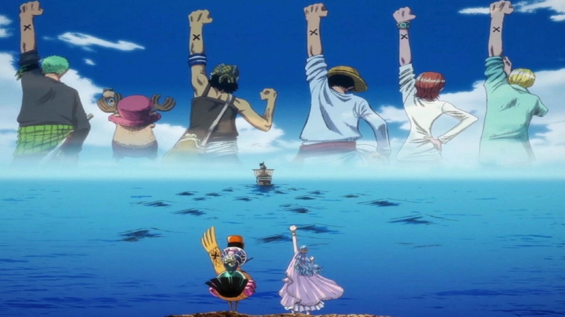 Vivi Nefertari and the Strawhat Pirates (Image via Toei Animation, One Piece)