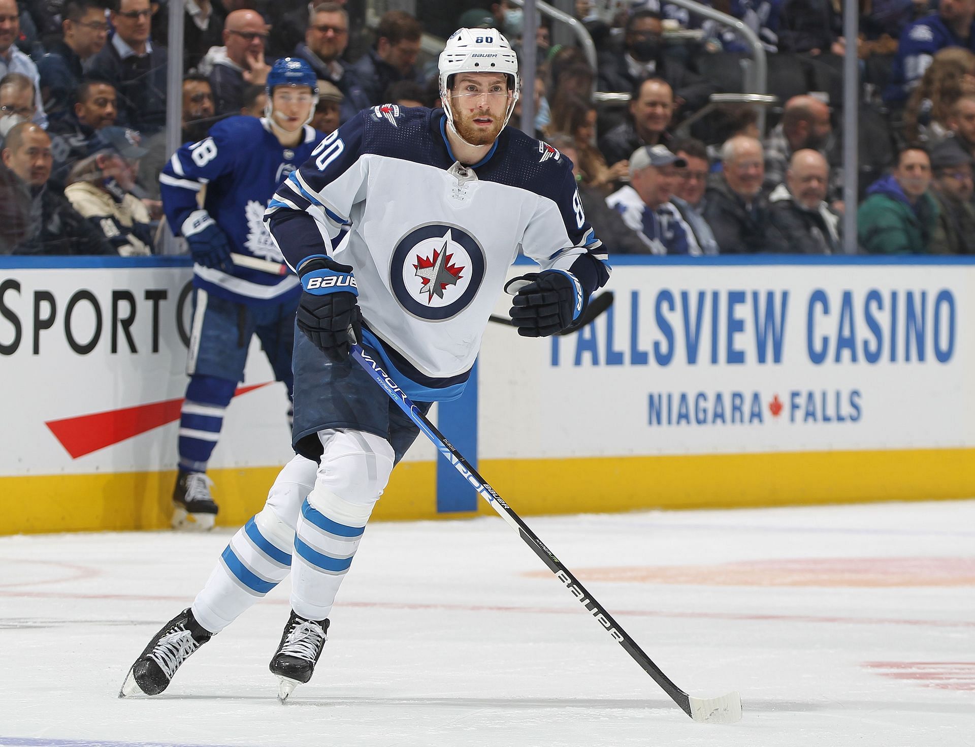 Pierre-Luc Dubois #80 of the Winnipeg Jets (Photo by Claus Andersen/Getty Images)