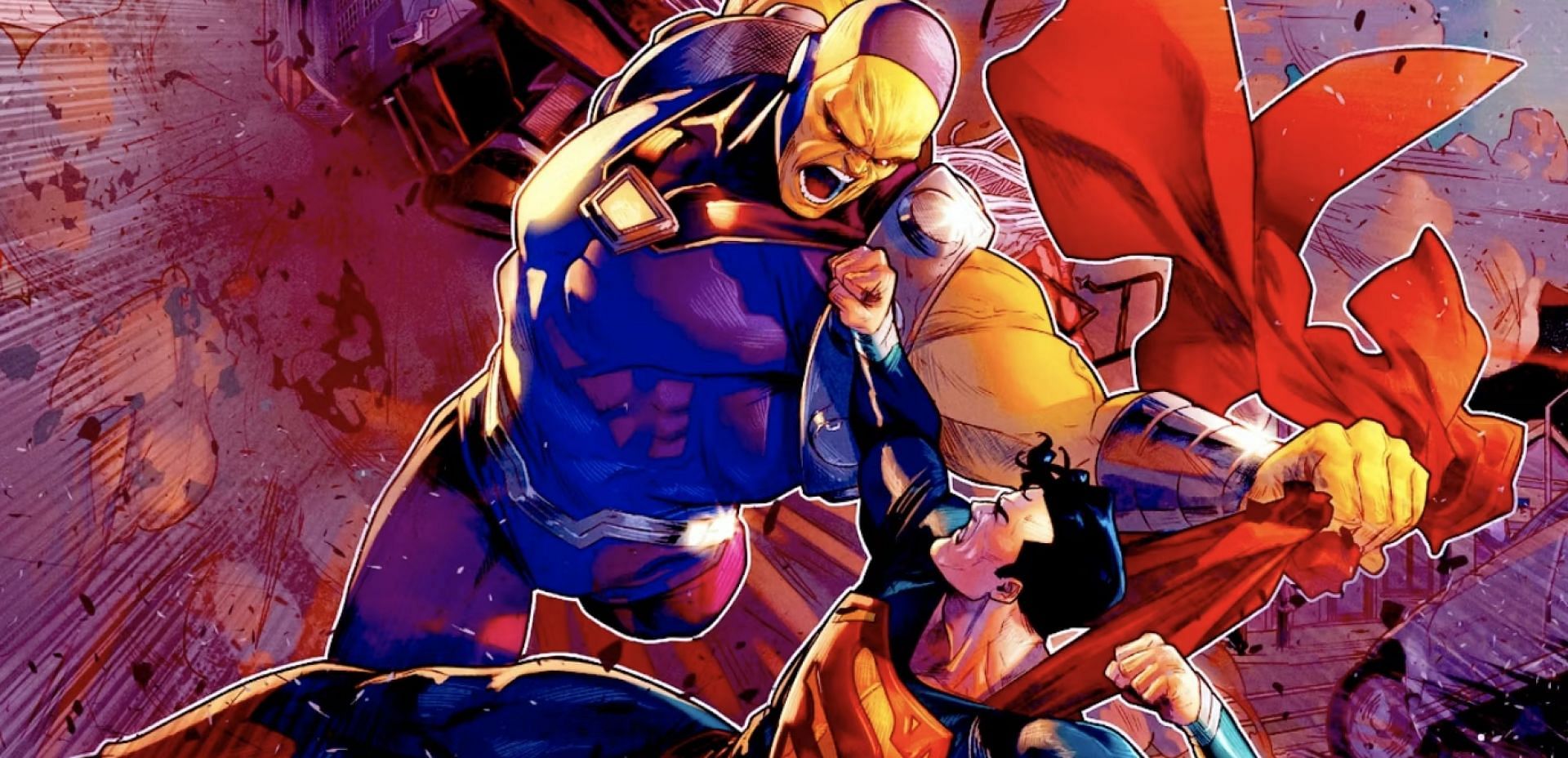 The Man of Tomorrow trapped in a dreamlike state, while Mongul drains his life force (Image via DC Comics)