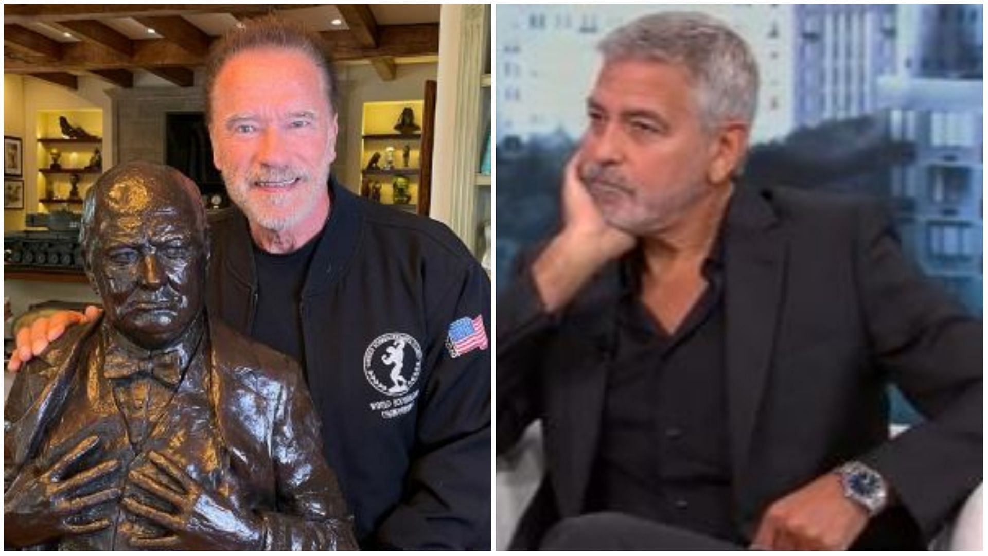 Arnold Schwarzenegger (via Instagram/@schwarzenegger)and George Clooney (via Instagram@clooneyfoundationforjustice)