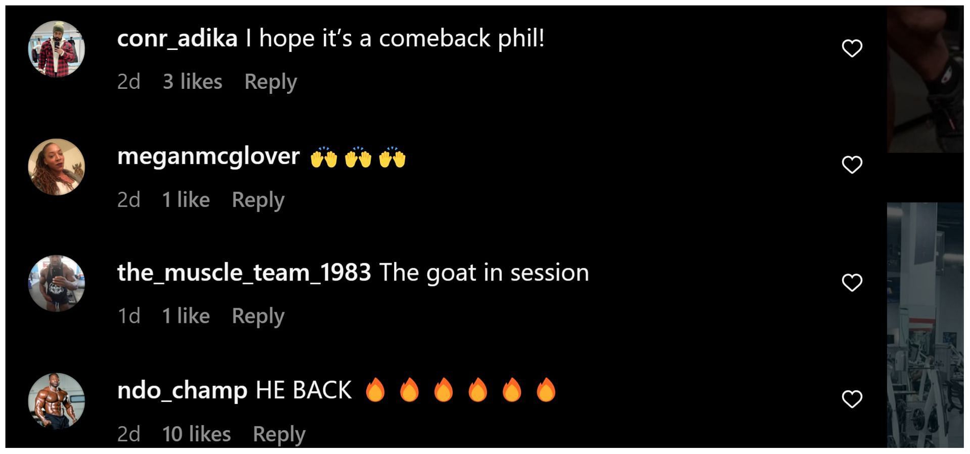 Phil Heath shares workout video on Instagram and fans rally in the comments section in hopes of a comeback : Image via Instagram (@philheath)