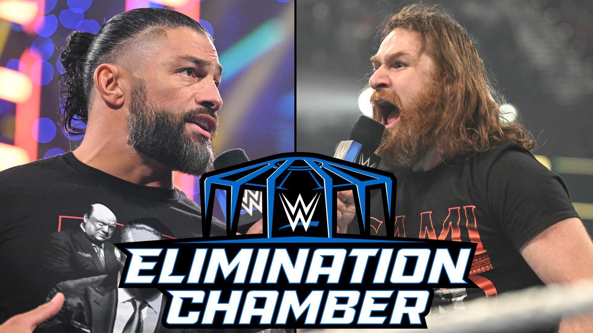 Roman Reigns versus Sami Zayn is the main event of WWE Elimination Chamber 2023