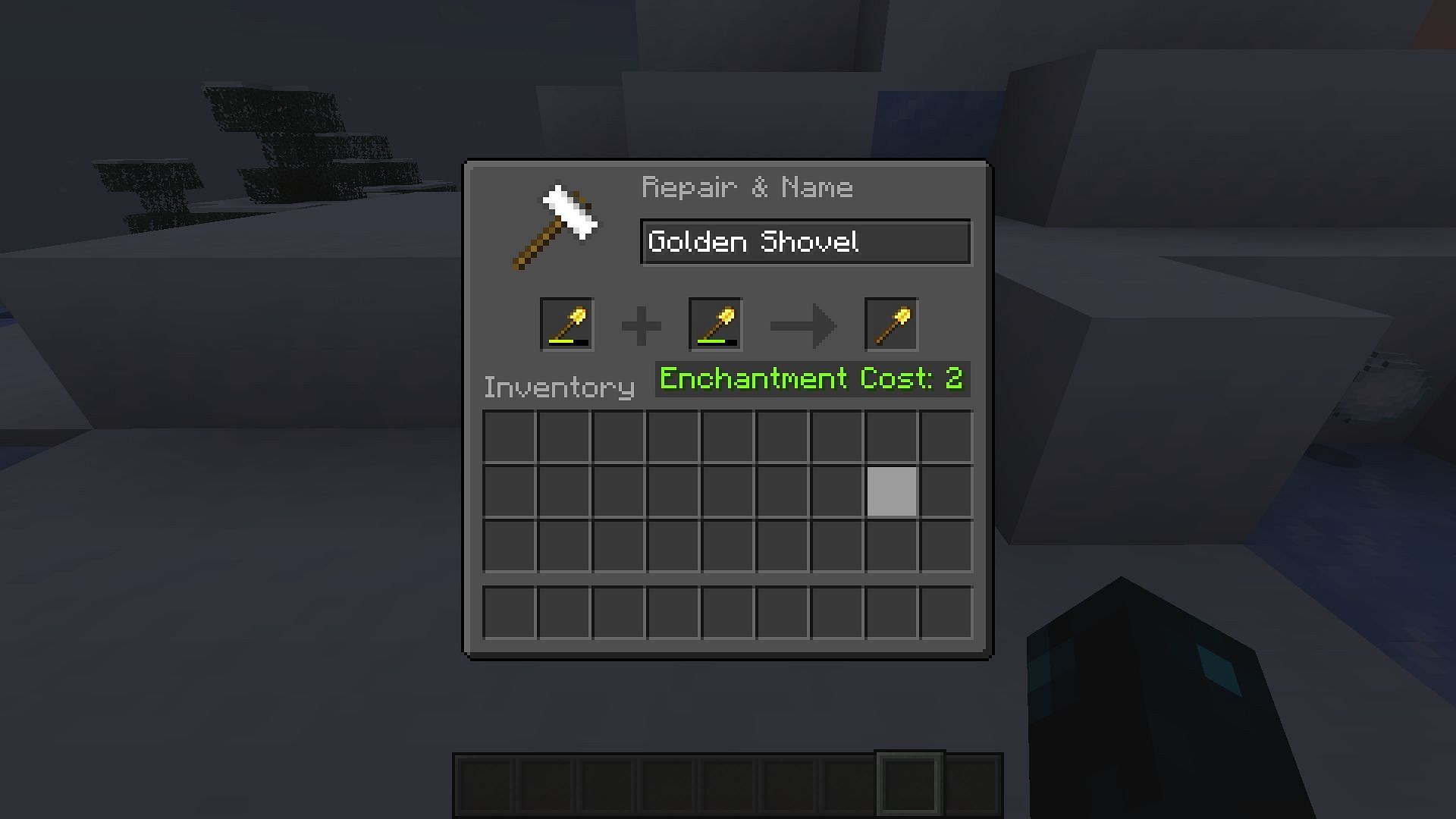 This simple texture pack changes all GUI to dark mode in Minecraft (Image via Mojang)