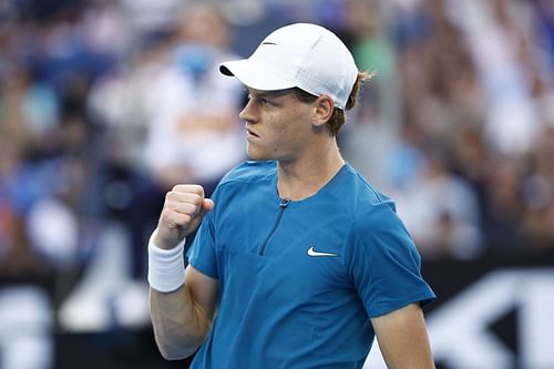 Jannik Sinner in action at the Australian Open